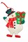 Christmas Ornament - Gloss Gingerbread y Snowman. Wizardi Festive Decoration F07-N2-13-SEE203B
